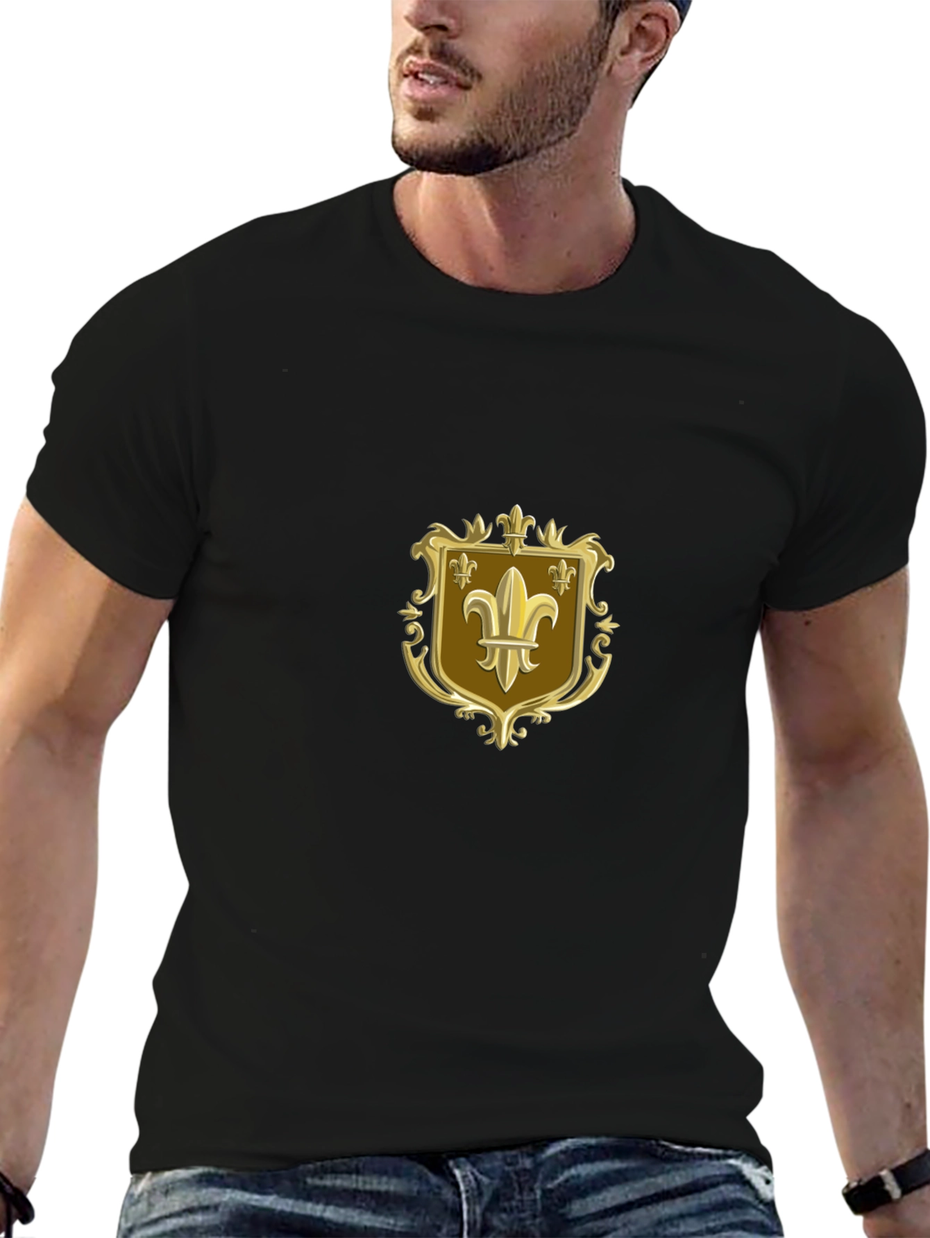 Fleur-de-lis Emblem Black T-Shirt