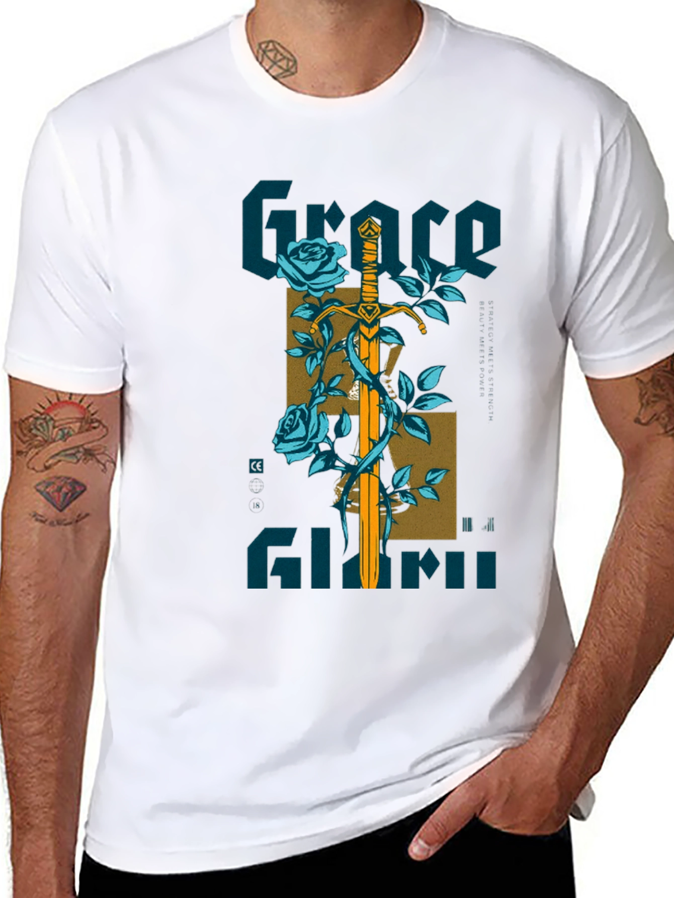 Grace Sword Graphic Tee - Mens Black T-Shirt