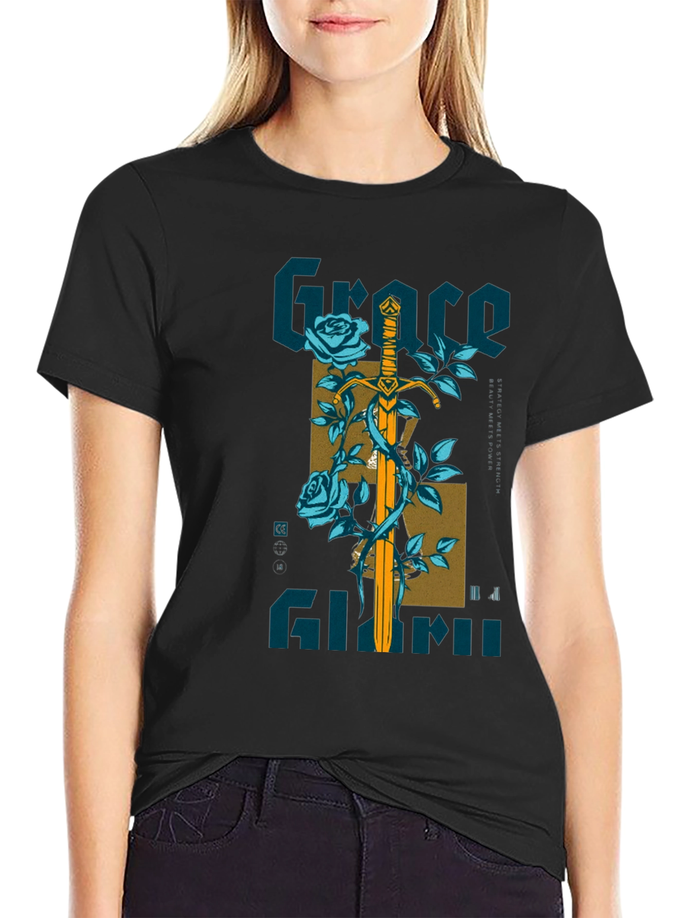 Grace Sword Graphic Tee - Mens Black T-Shirt