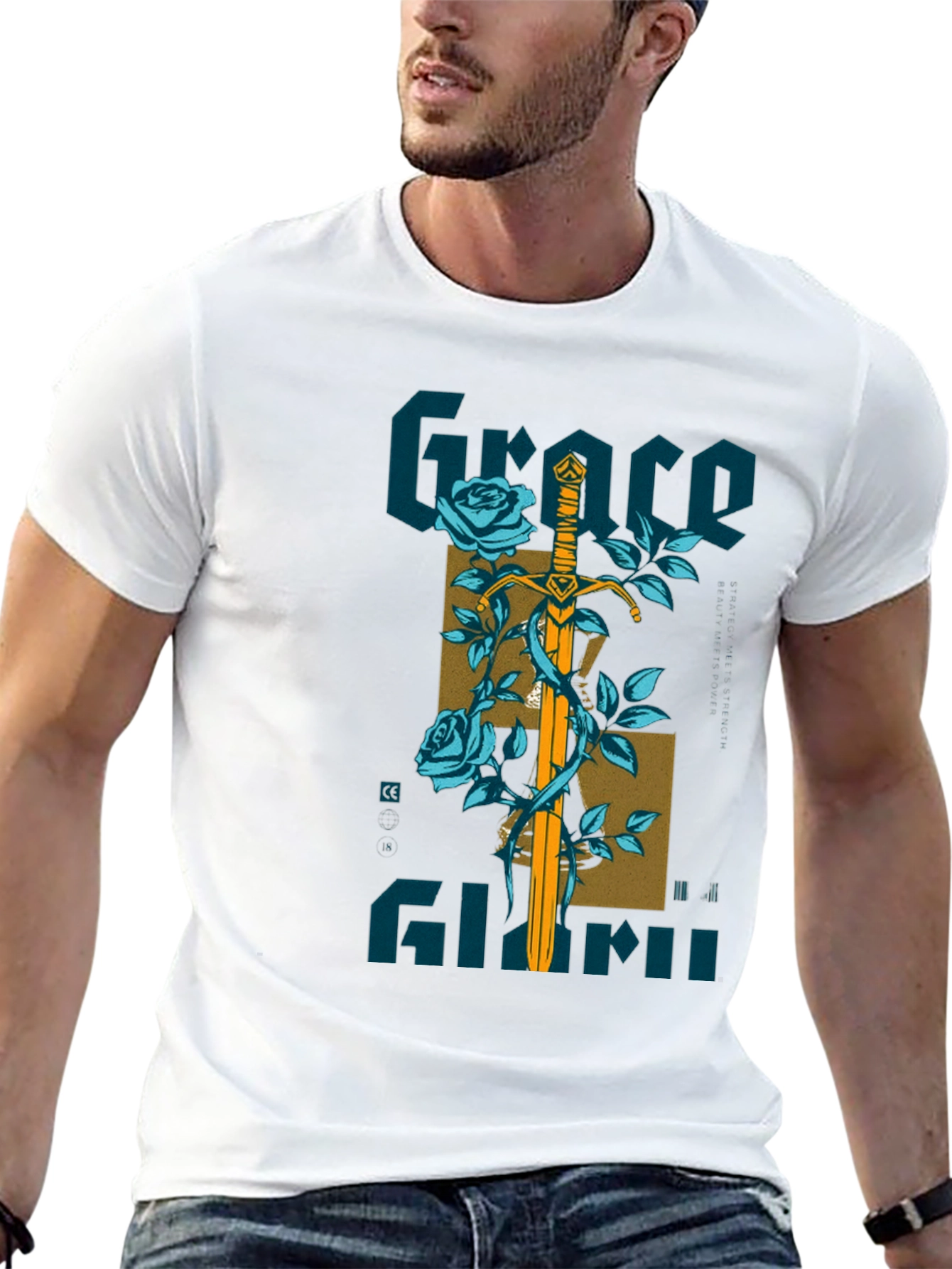 Grace Sword Graphic Tee - Mens Black T-Shirt