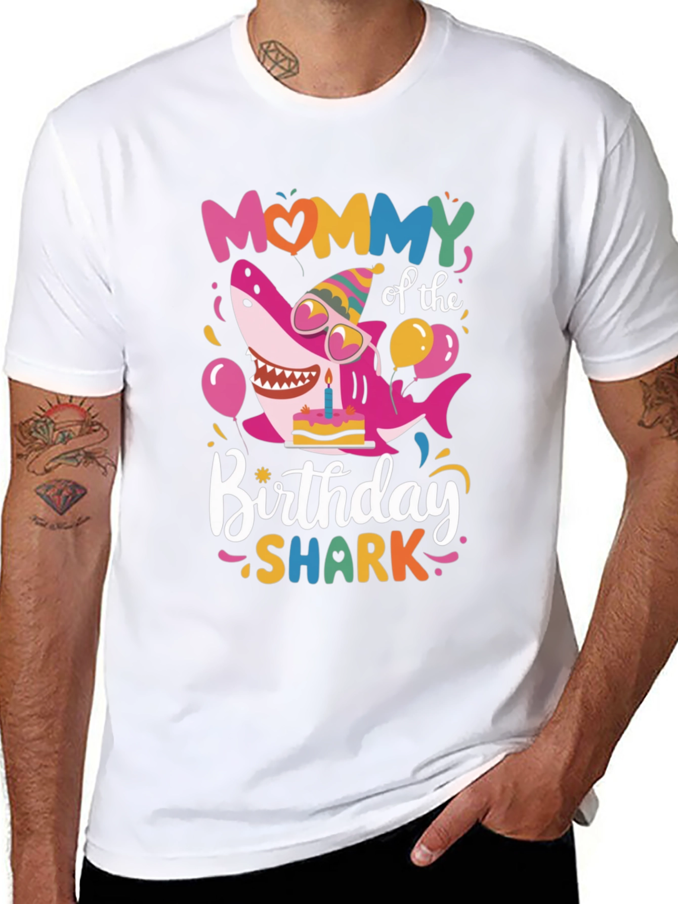 Mommy Shark Birthday Graphic Tee