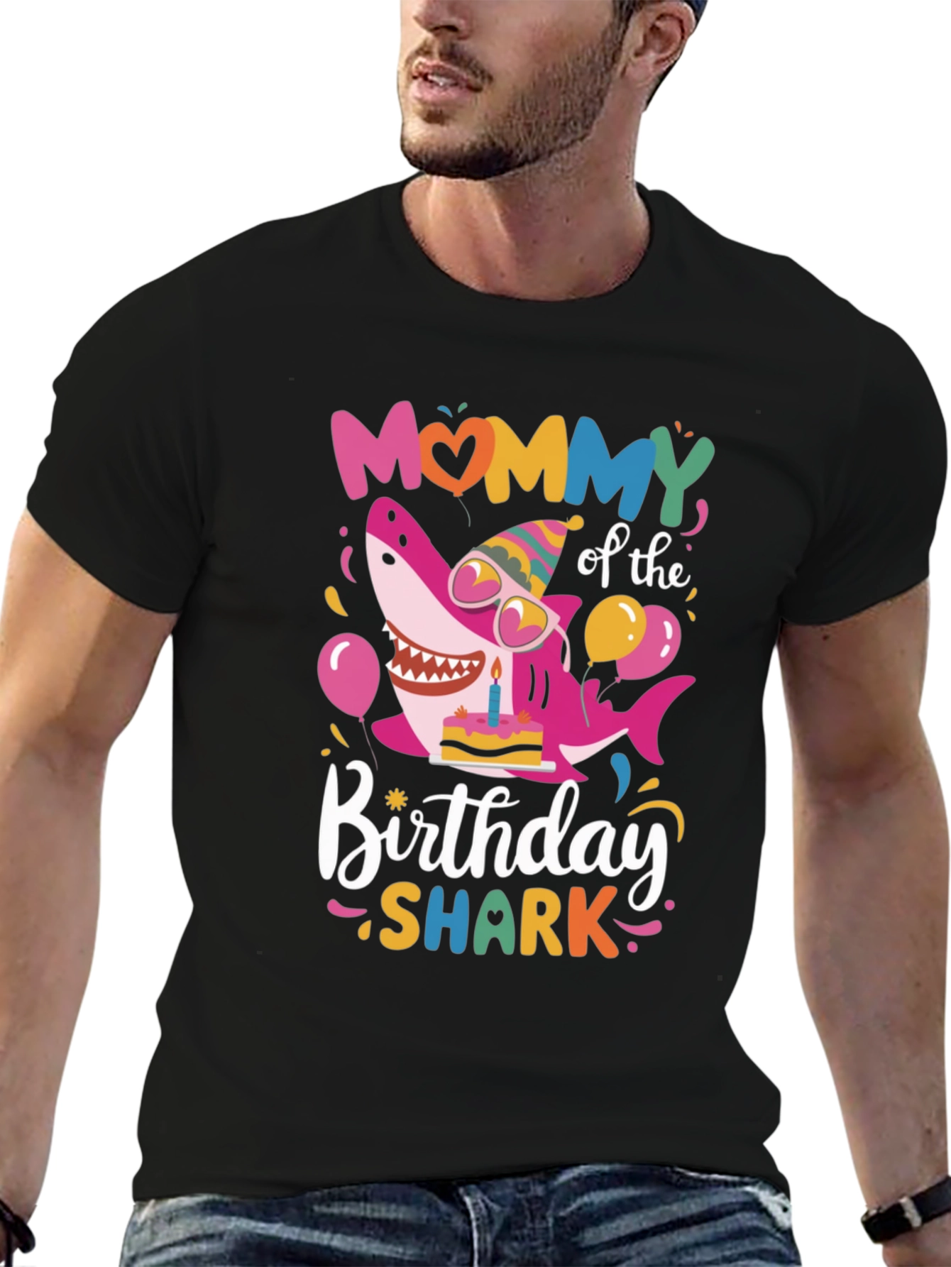 Mommy Shark Birthday Graphic Tee