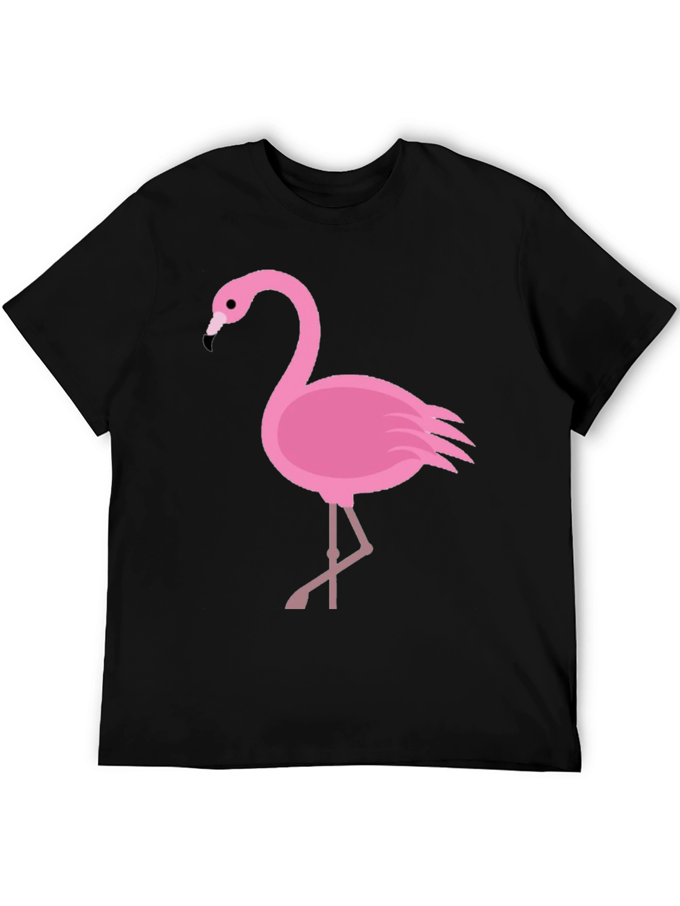 Flamingo Graphic Tee - Casual Black T-Shirt
