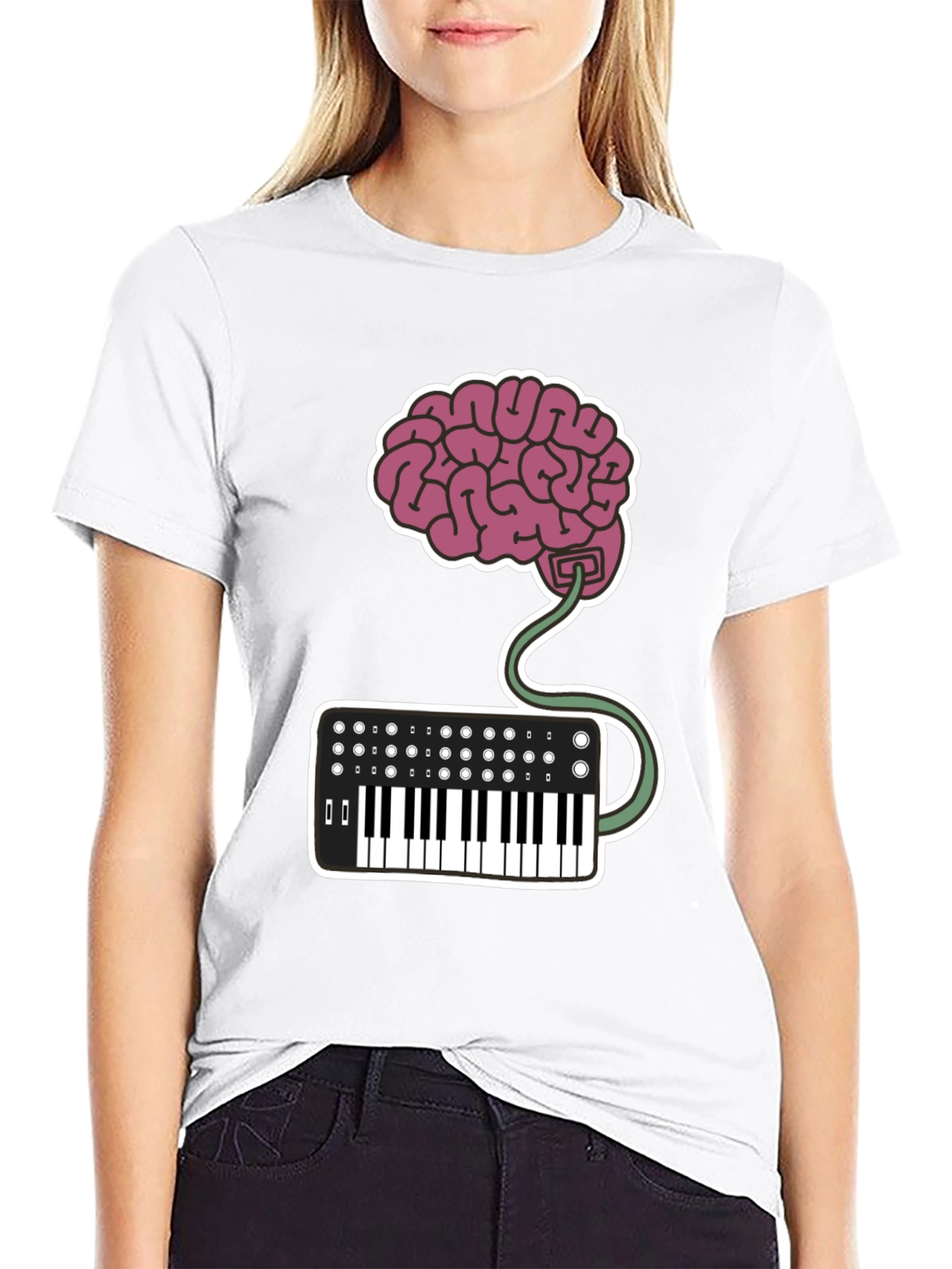 Brain Keyboard T-Shirt - Music Lovers Tee