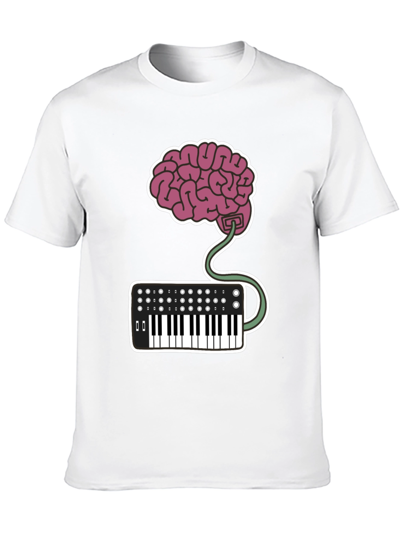Brain Keyboard T-Shirt - Music Lovers Tee