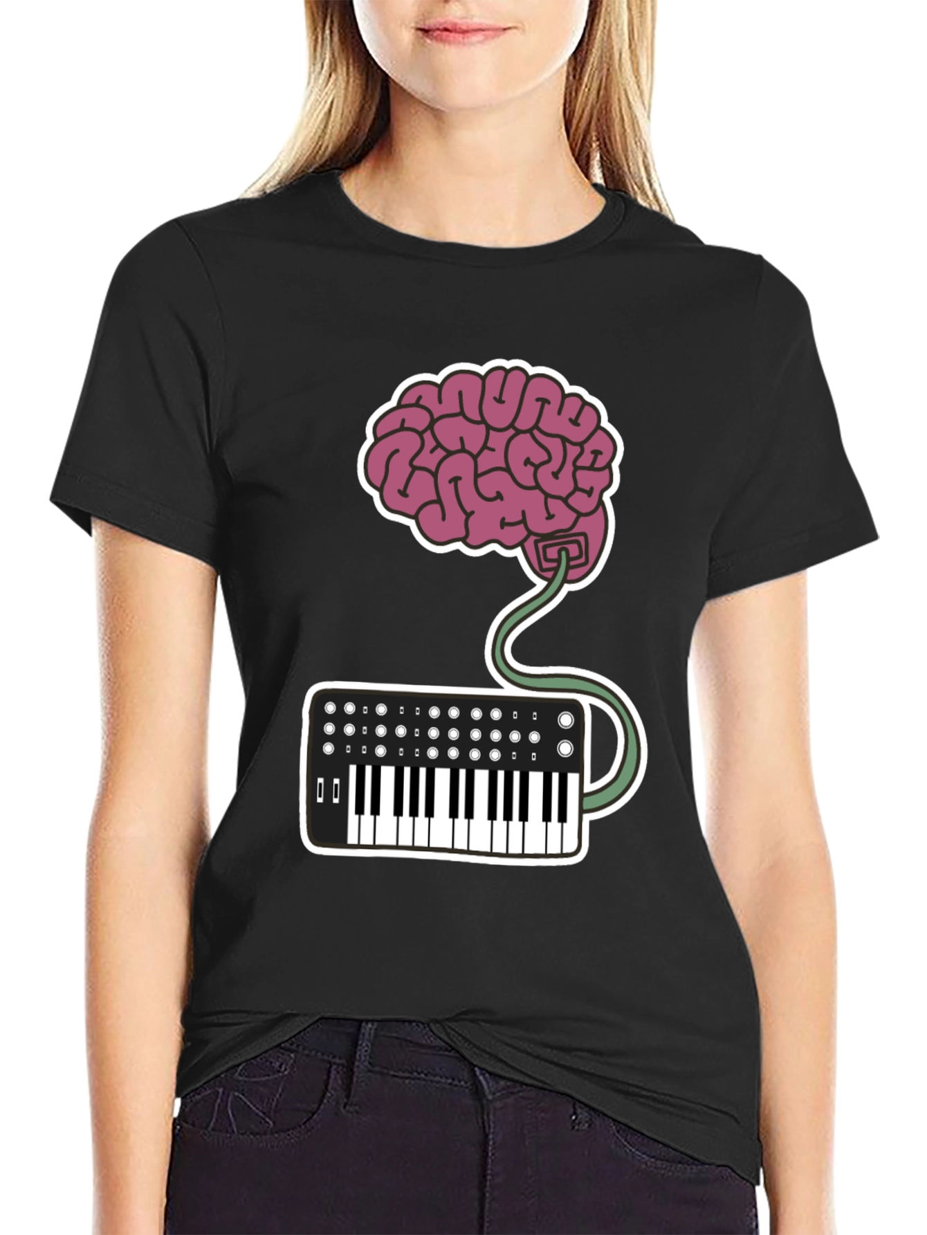Brain Keyboard T-Shirt - Music Lovers Tee