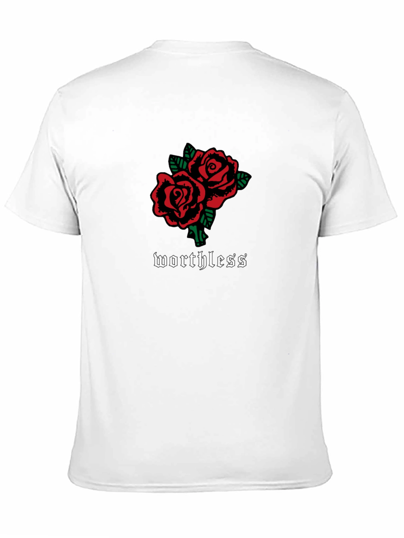 Worthless Roses Graphic T-Shirt - Black