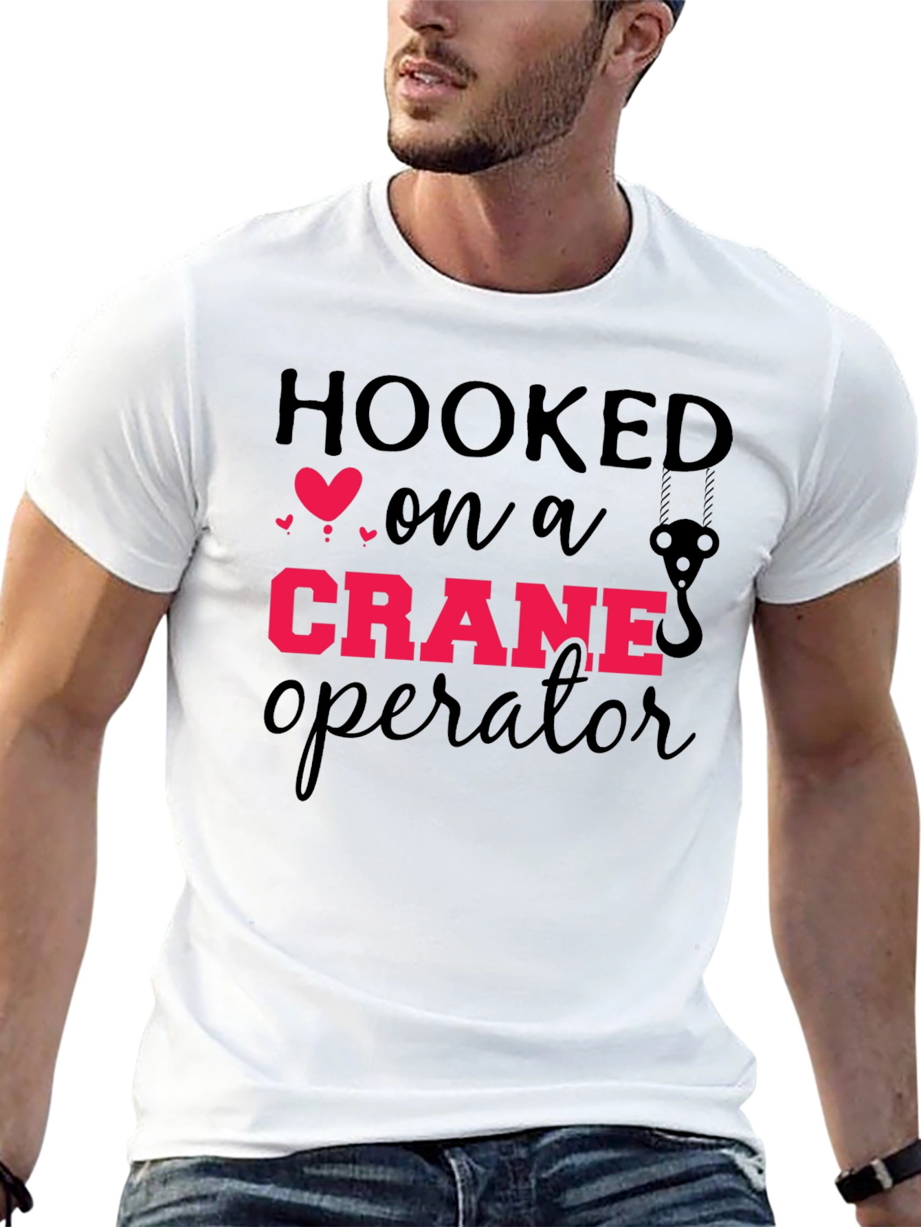 Hooked On A Crane Operator Graphic Tee