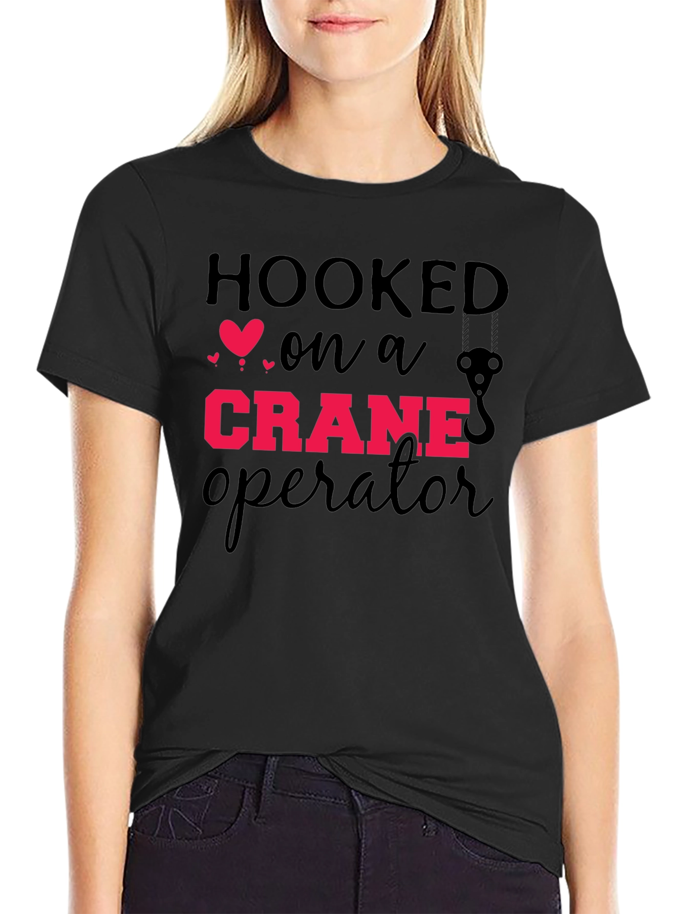 Hooked On A Crane Operator Graphic Tee