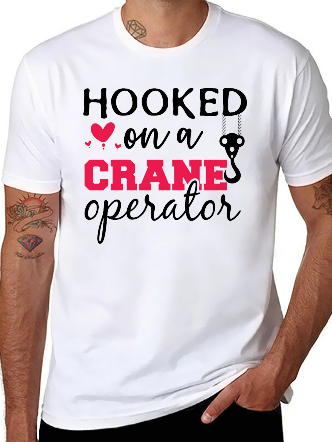 Hooked On A Crane Operator Graphic Tee