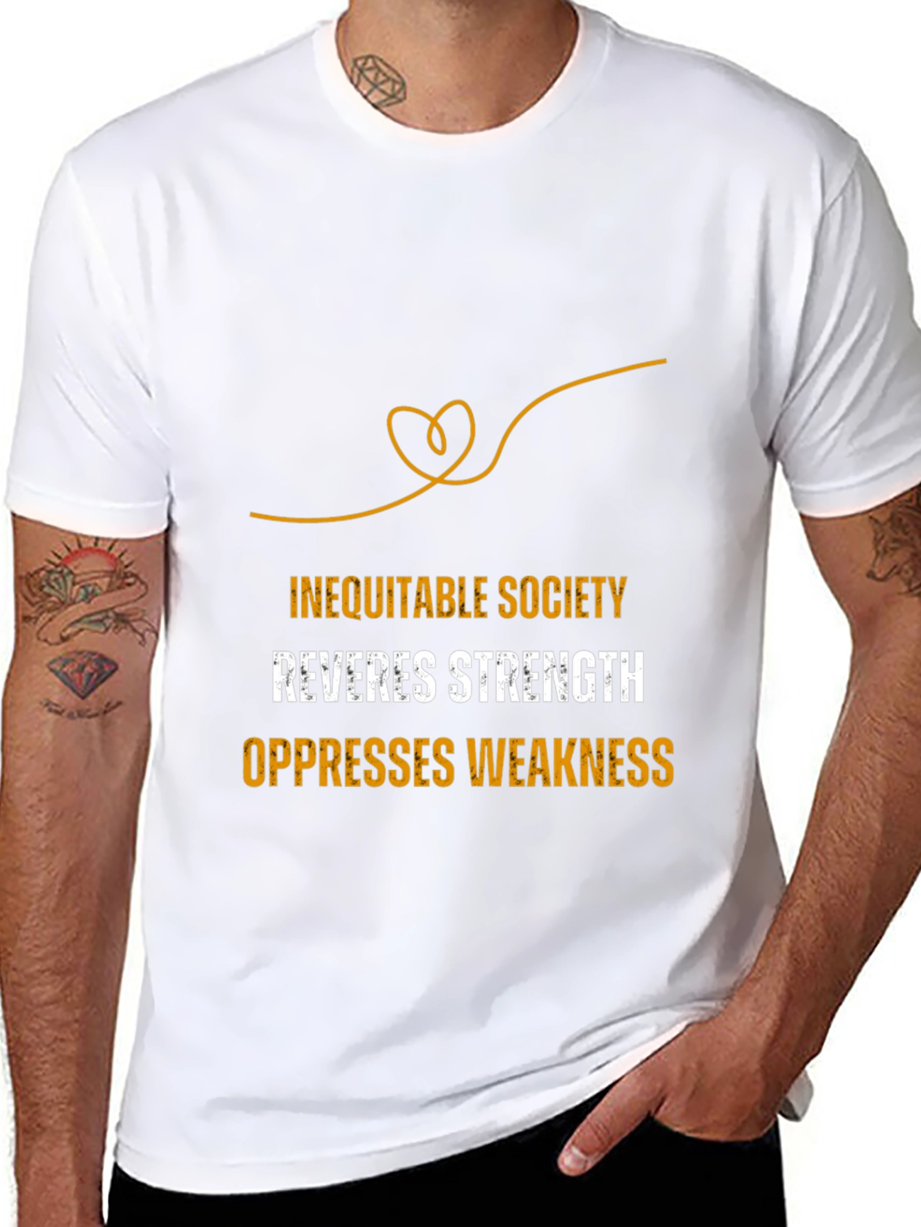 Inequitable Society Black Graphic Tee