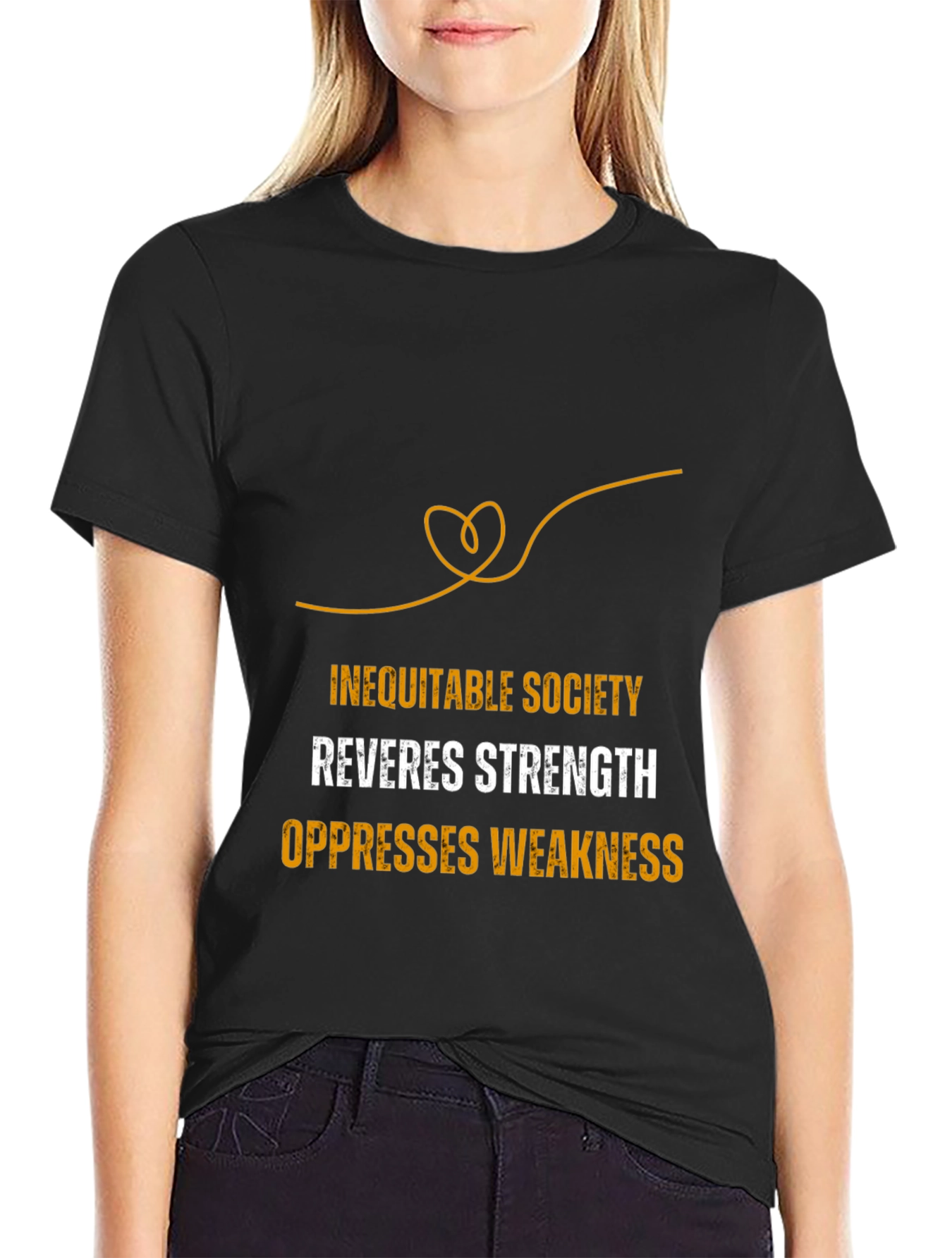Inequitable Society Black Graphic Tee