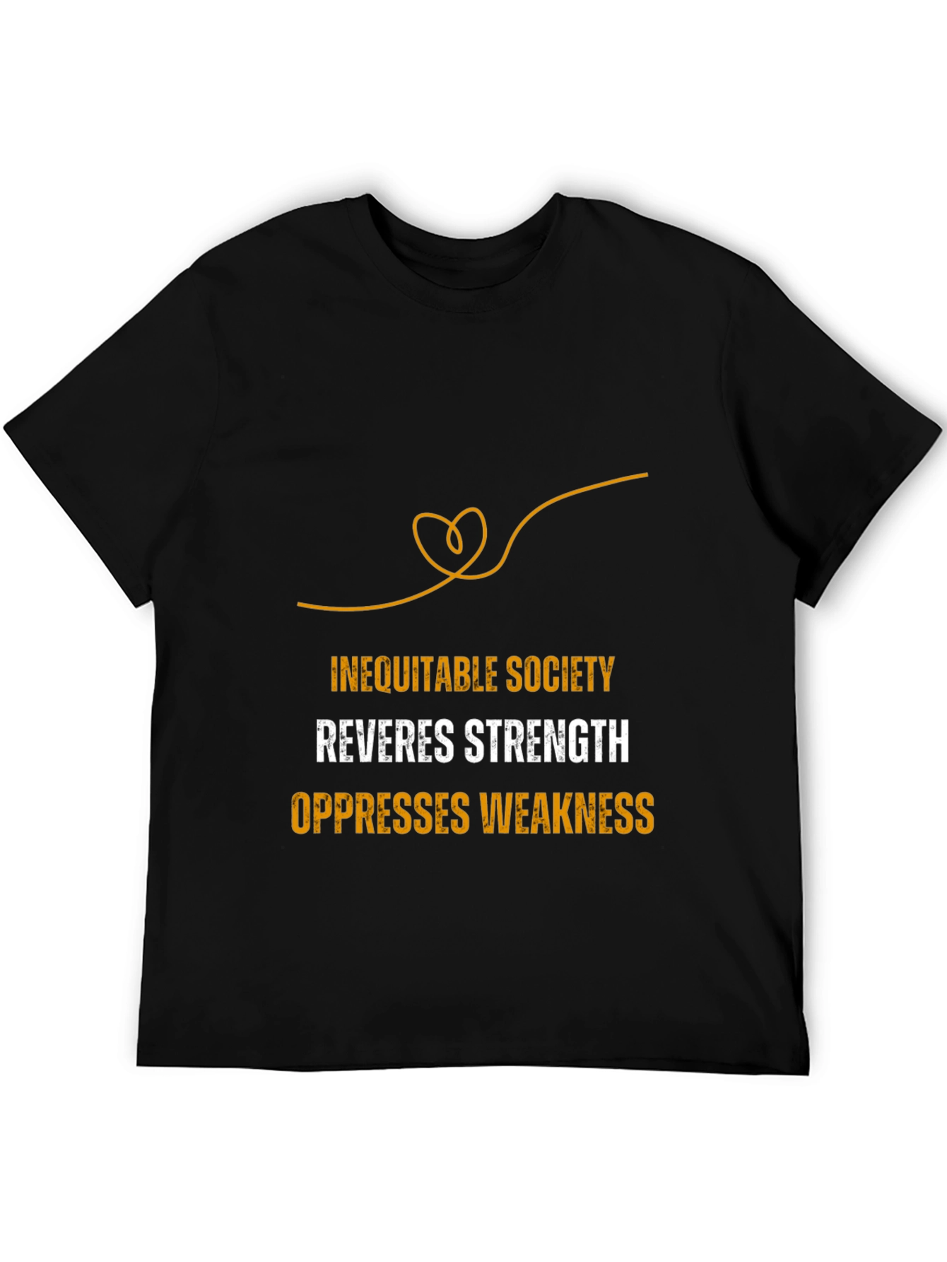Inequitable Society Black Graphic Tee