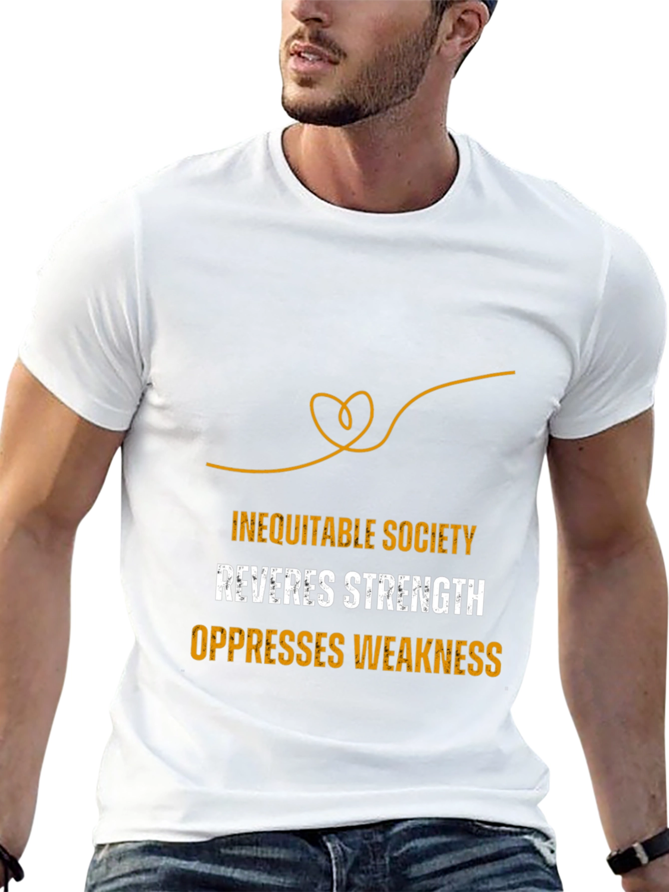 Inequitable Society Black Graphic Tee
