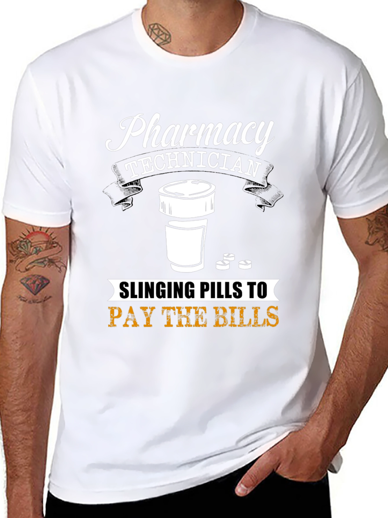 Pharmacy Technician T-Shirt - Slinging Pills to Pay Bills