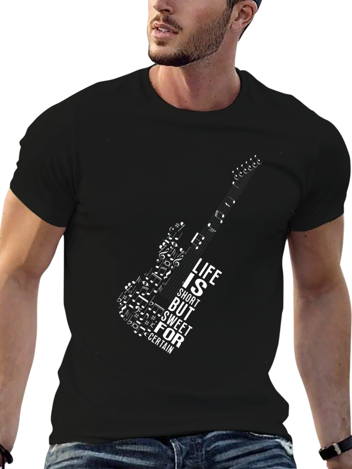 Guitar Music Note Graphic Tee