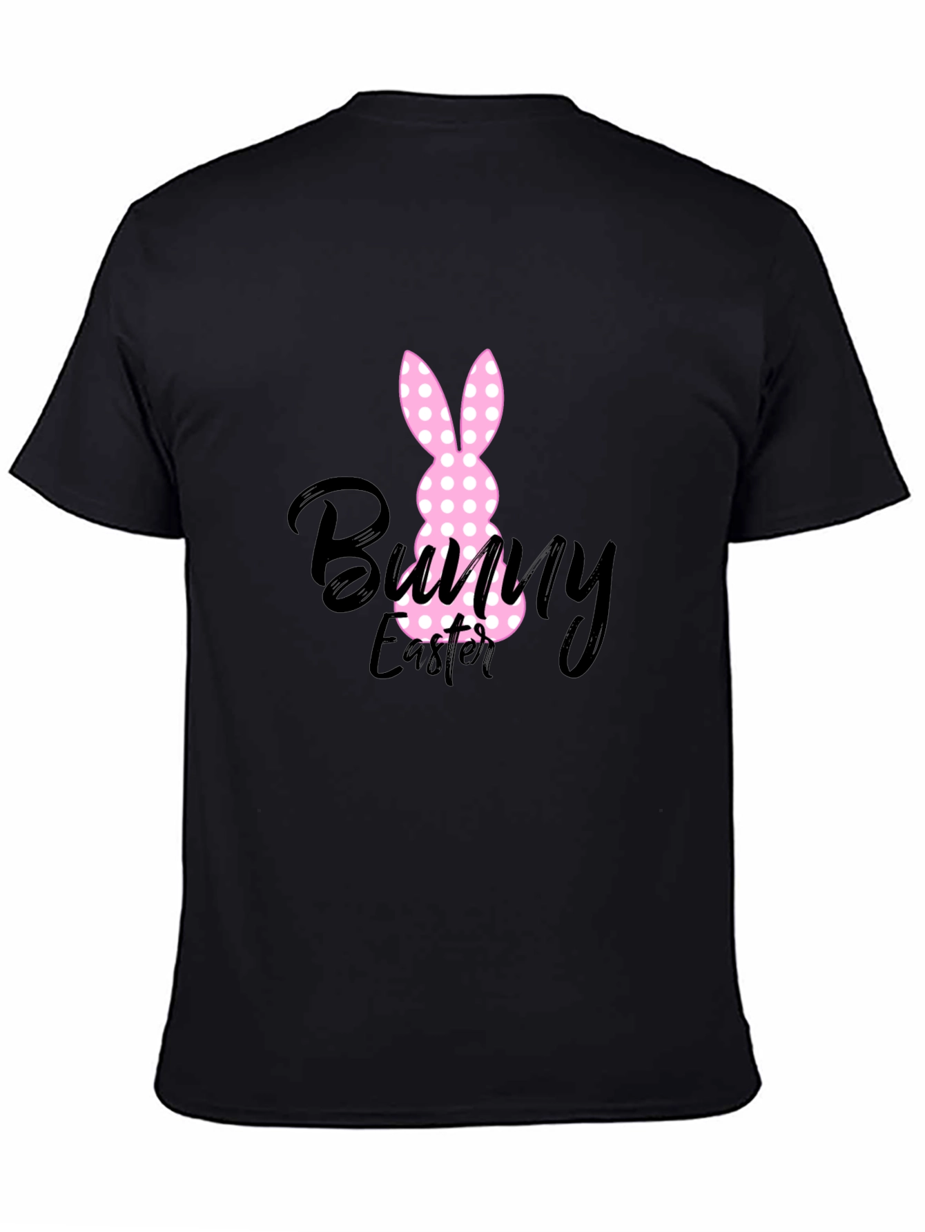 Bunny Easter Black T-Shirt