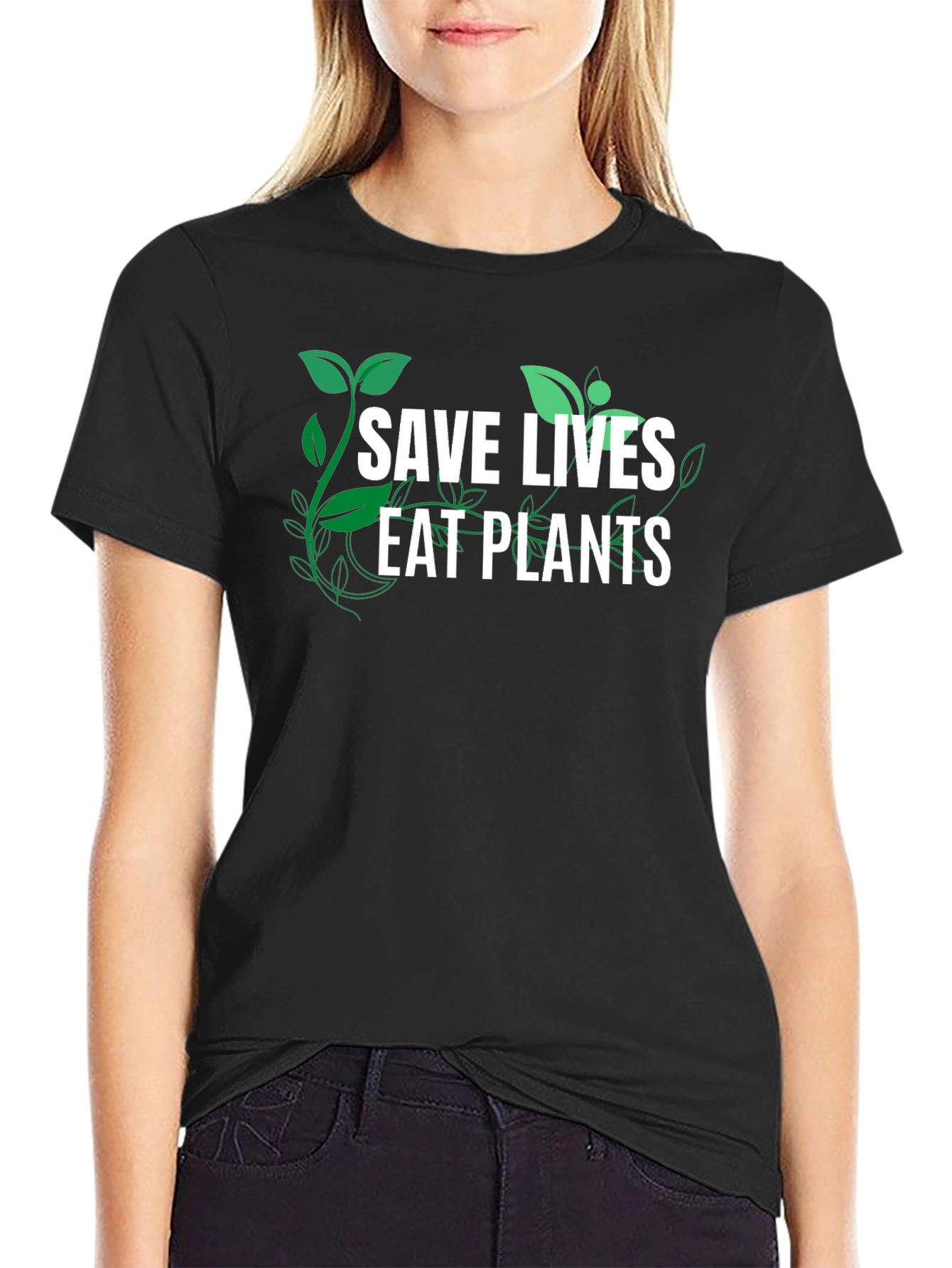 Save Lives Eat Plants Graphic Tee