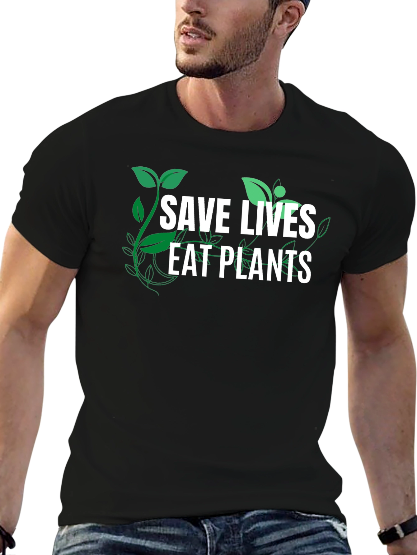 Save Lives Eat Plants Graphic Tee