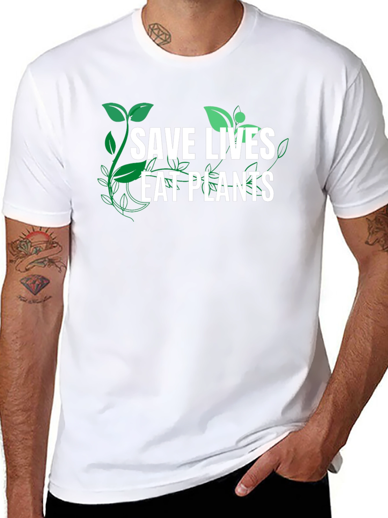 Save Lives Eat Plants Graphic Tee