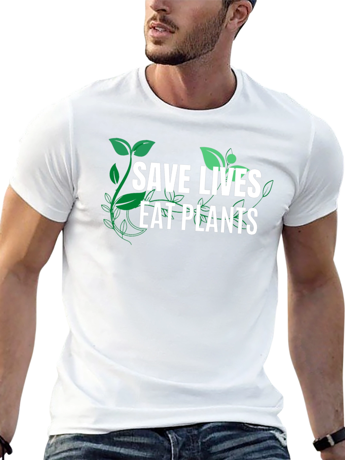 Save Lives Eat Plants Graphic Tee