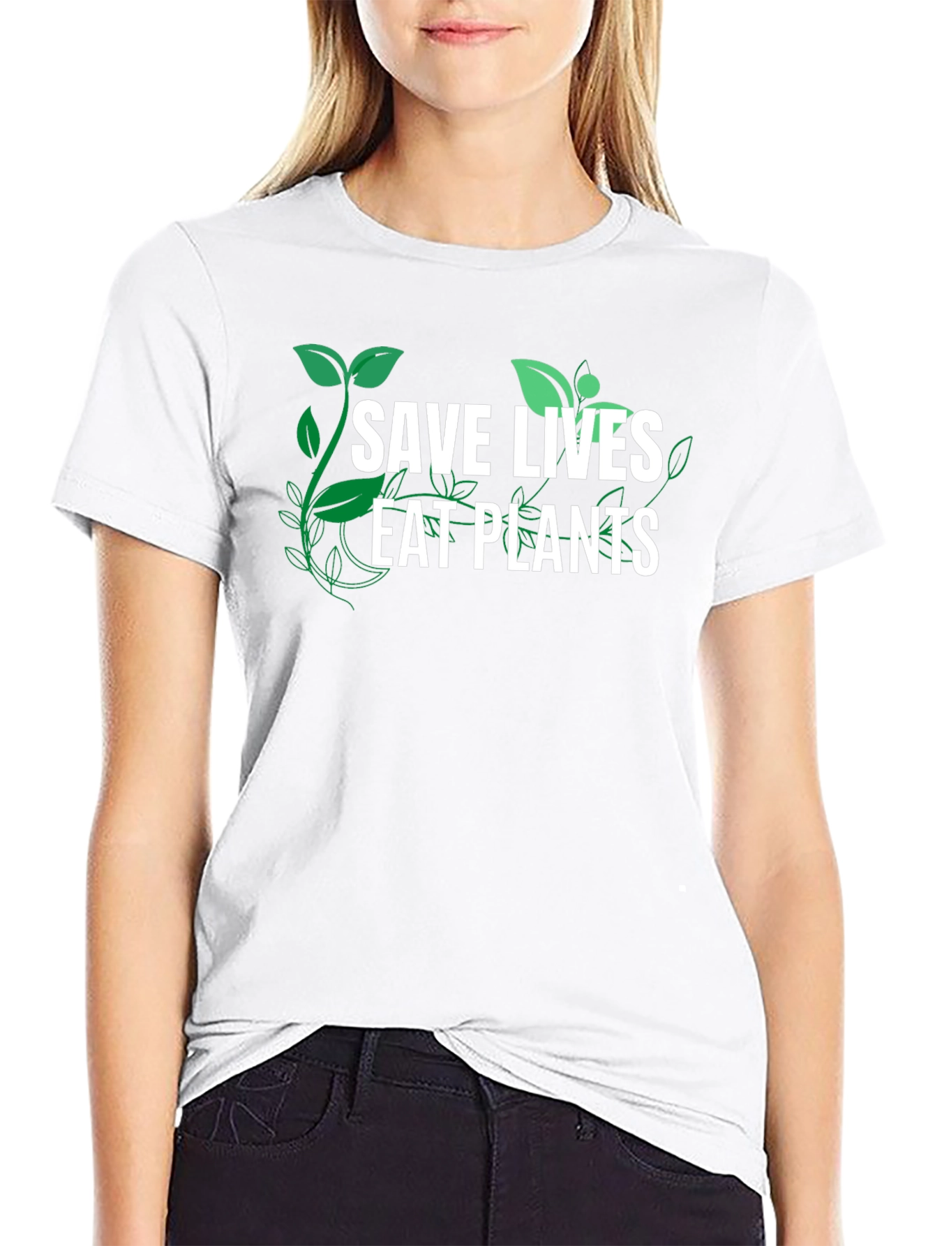 Save Lives Eat Plants Graphic Tee