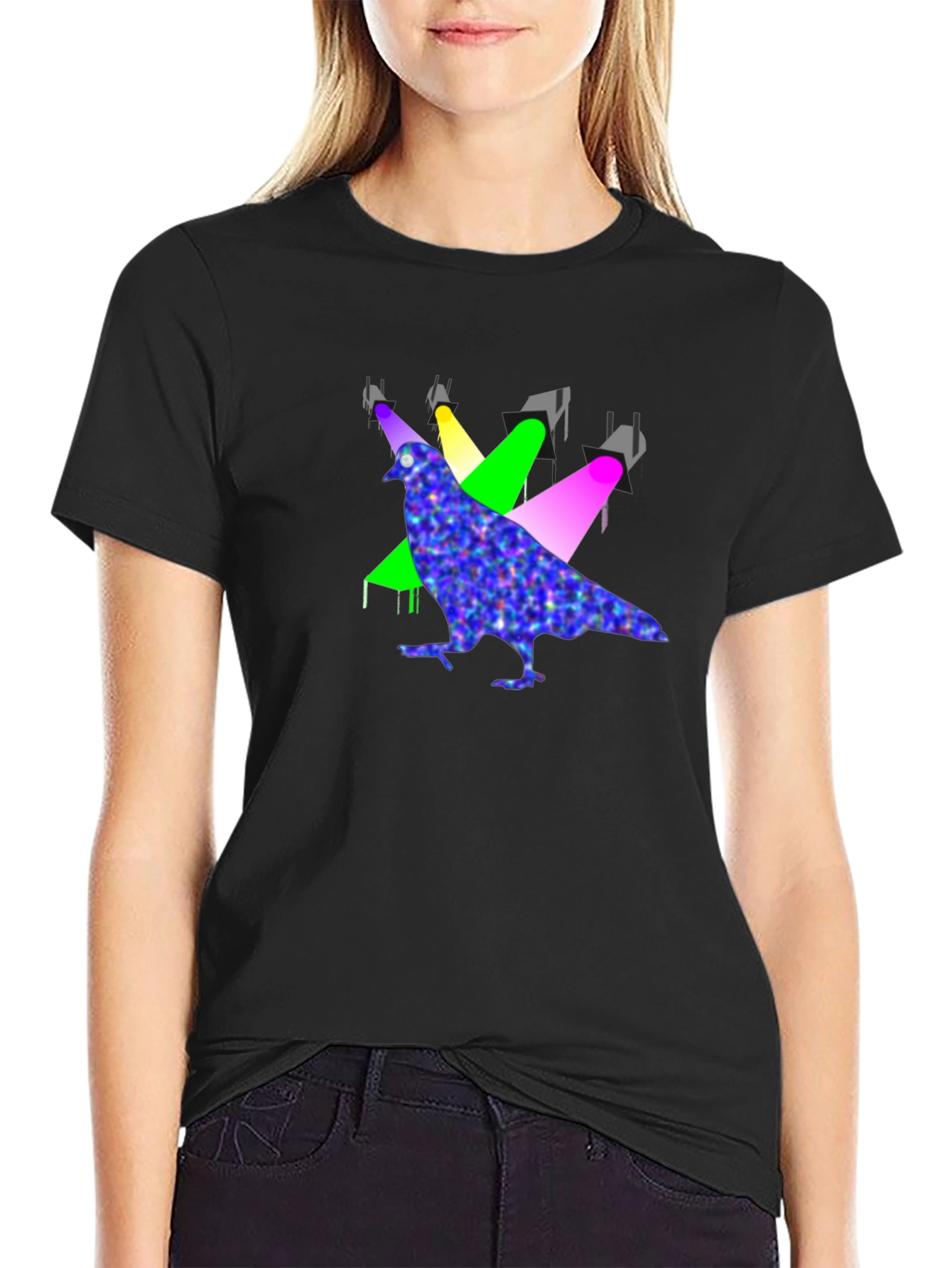Pigeon Spotlight Graphic Tee - Unique Design