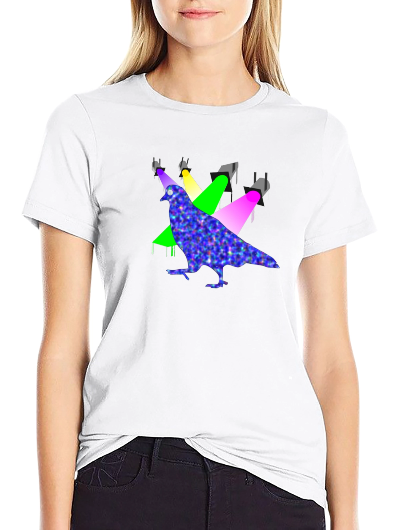 Pigeon Spotlight Graphic Tee - Unique Design