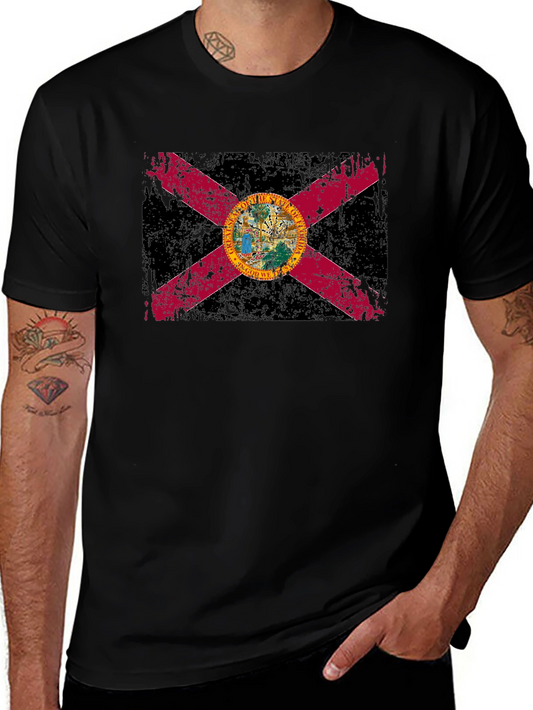 Florida Flag Grunge T-Shirt - Distressed Vintage Style