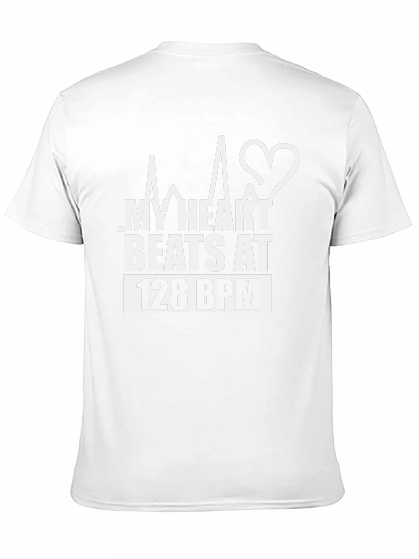 My Heart Beats at 128 BPM Black T-Shirt