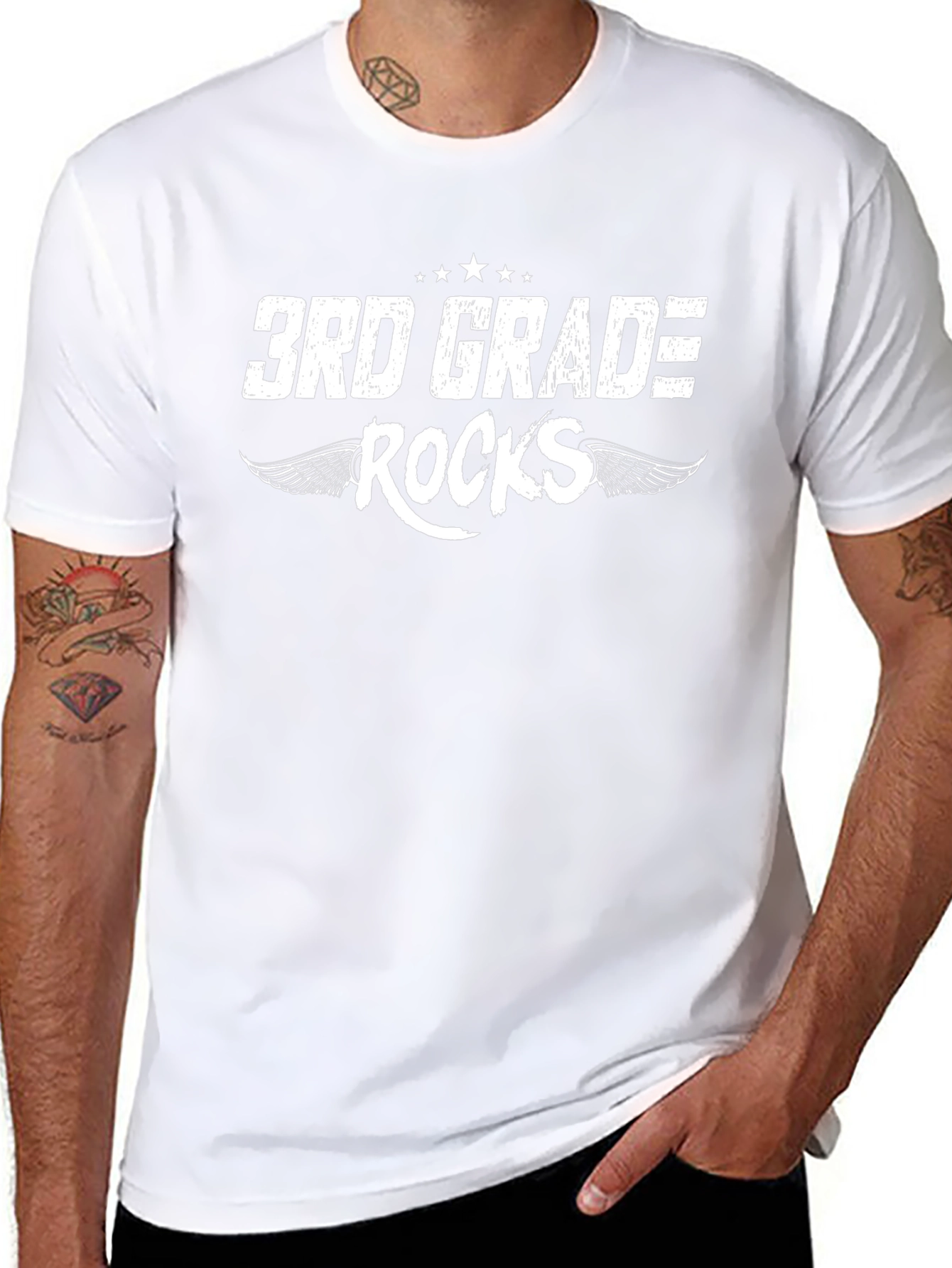 3rd Grade Rocks Graphic Tee - Black