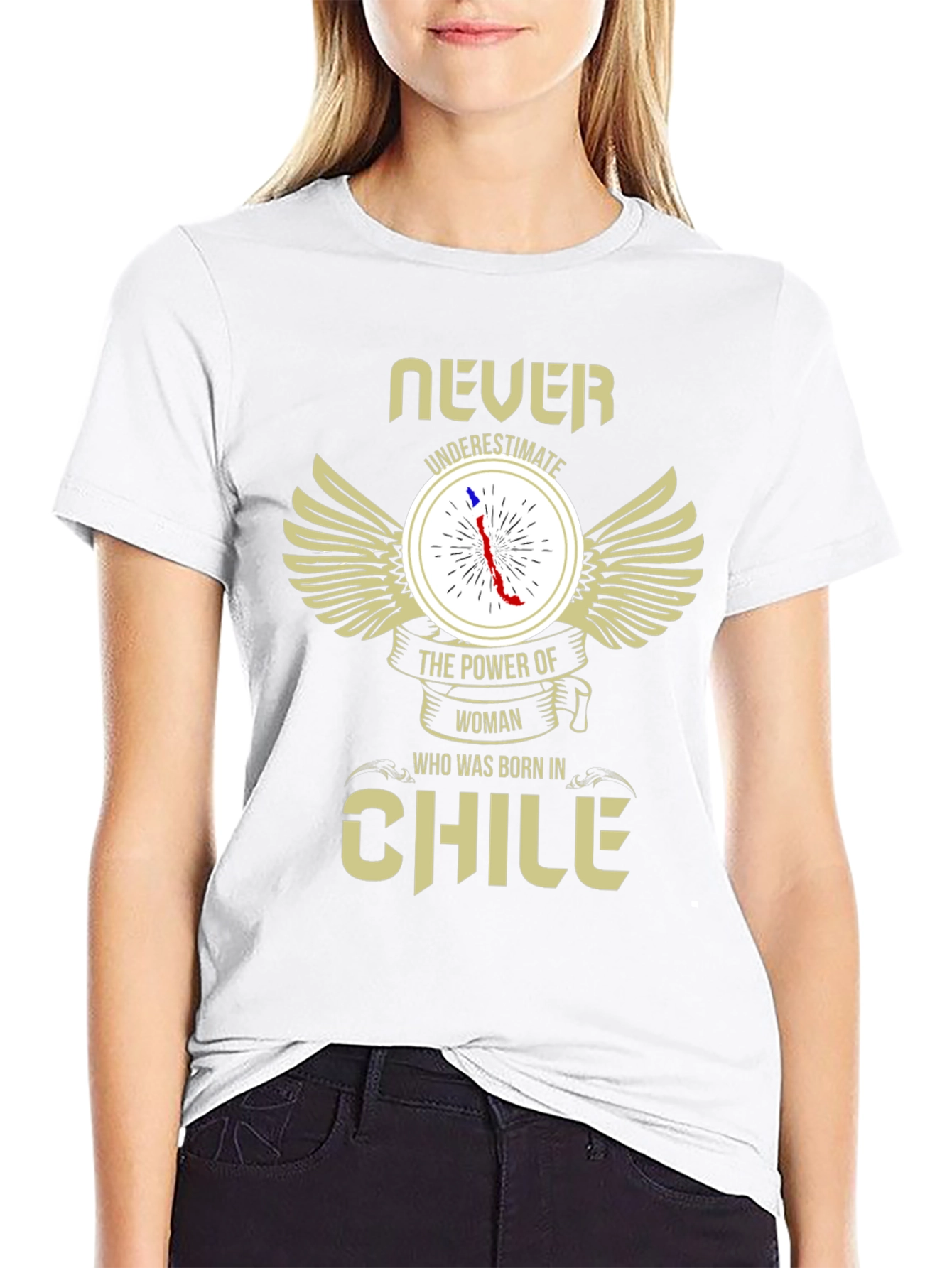 Never Underestimate Chile Woman T-Shirt