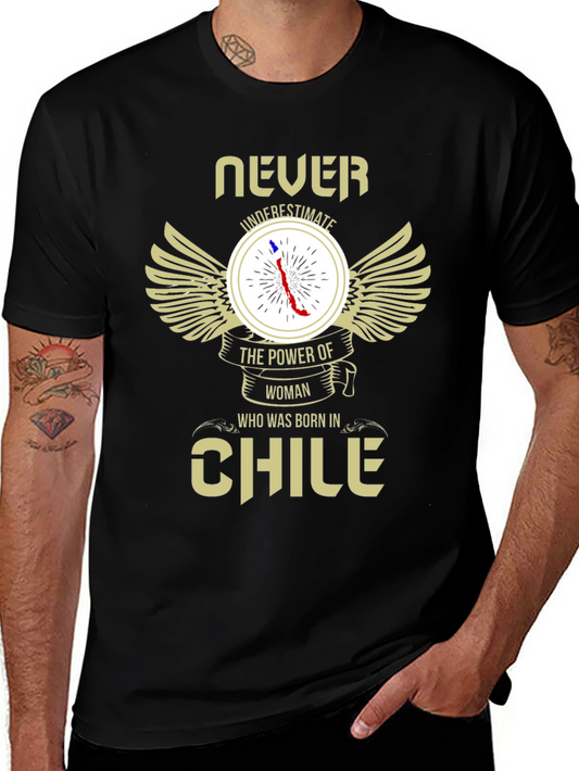 Never Underestimate Chile Woman T-Shirt