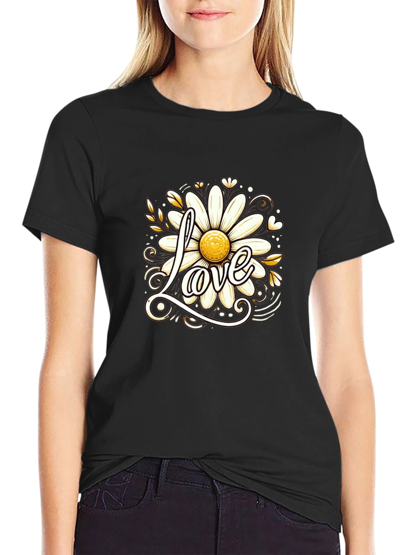 Love Daisy T-Shirt - Stylish Floral Tee