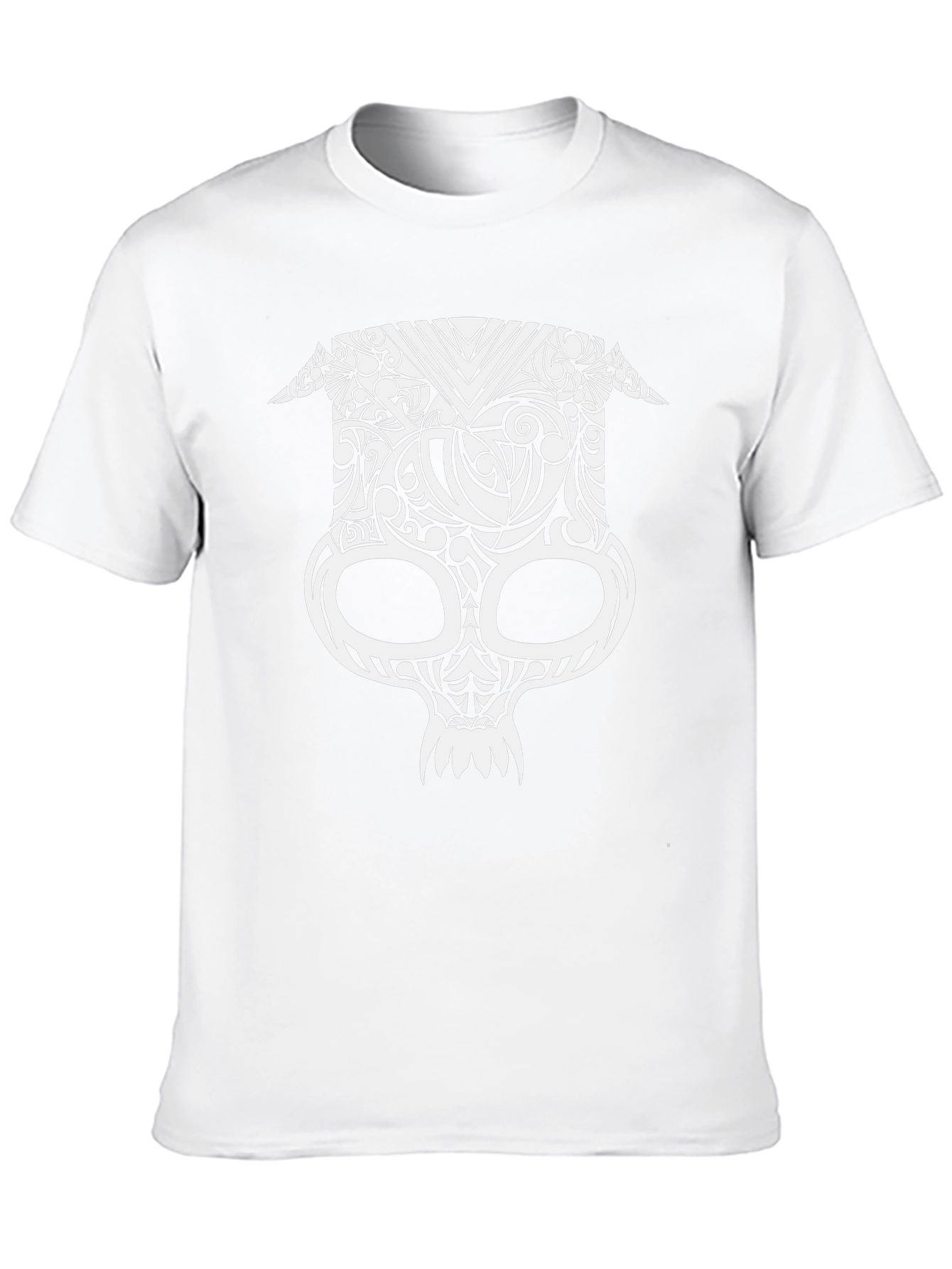 Tribal Skull Graphic Tee - Mens Black T-Shirt