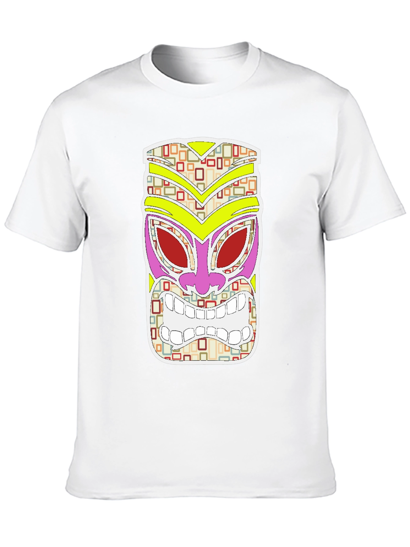 Tiki Mask Graphic Tee - Island Vibes