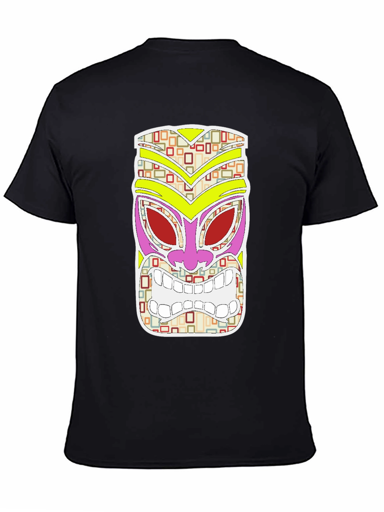Tiki Mask Graphic Tee - Island Vibes