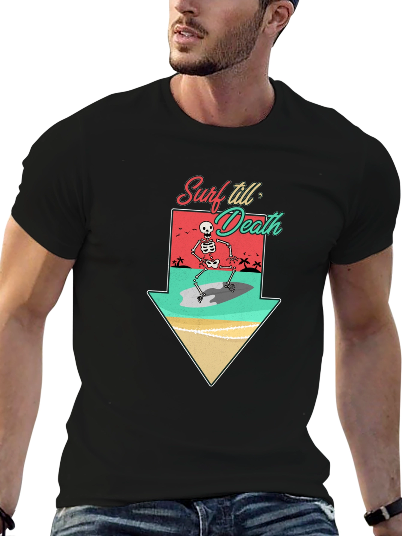 Surf Till Death Graphic T-Shirt