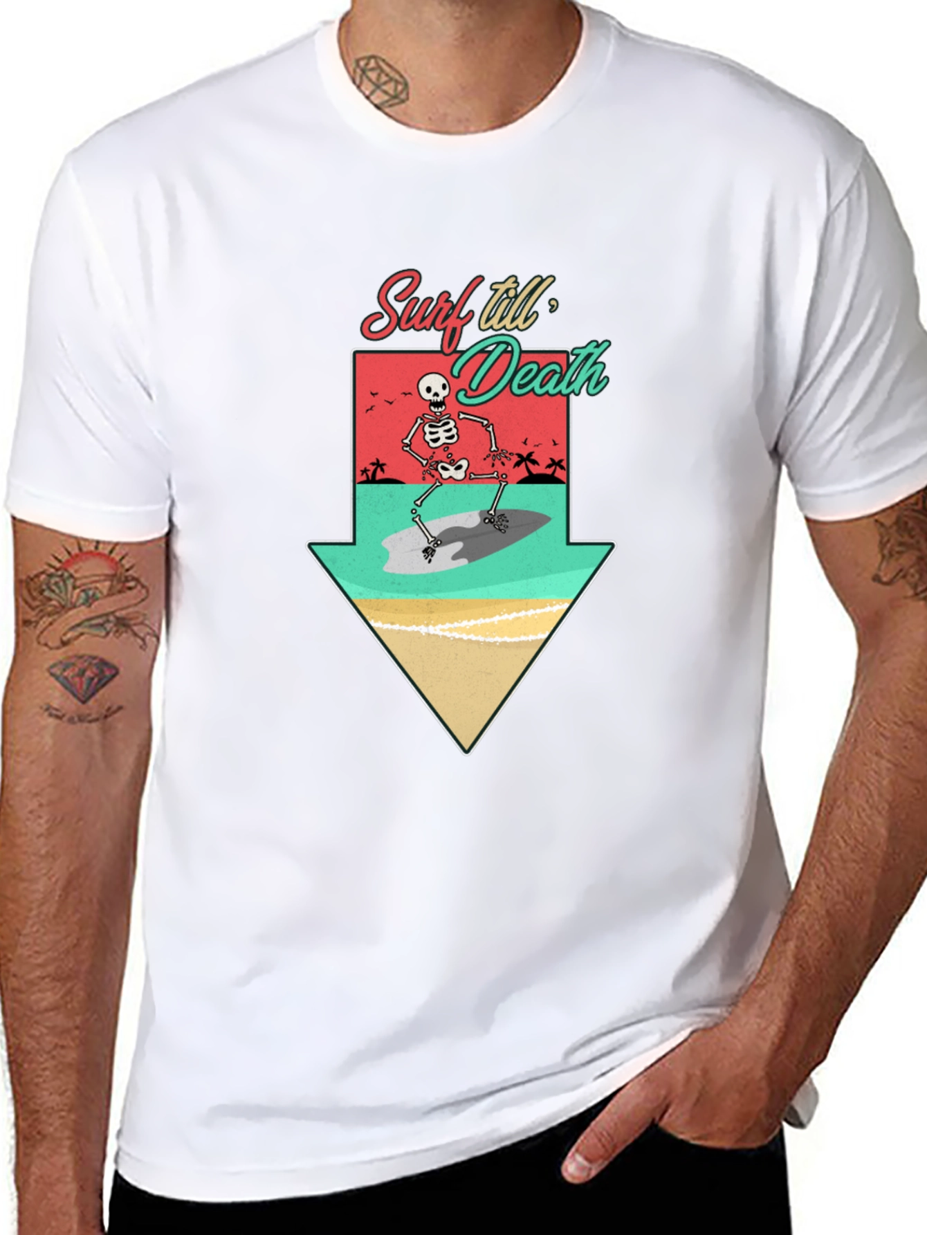 Surf Till Death Graphic T-Shirt