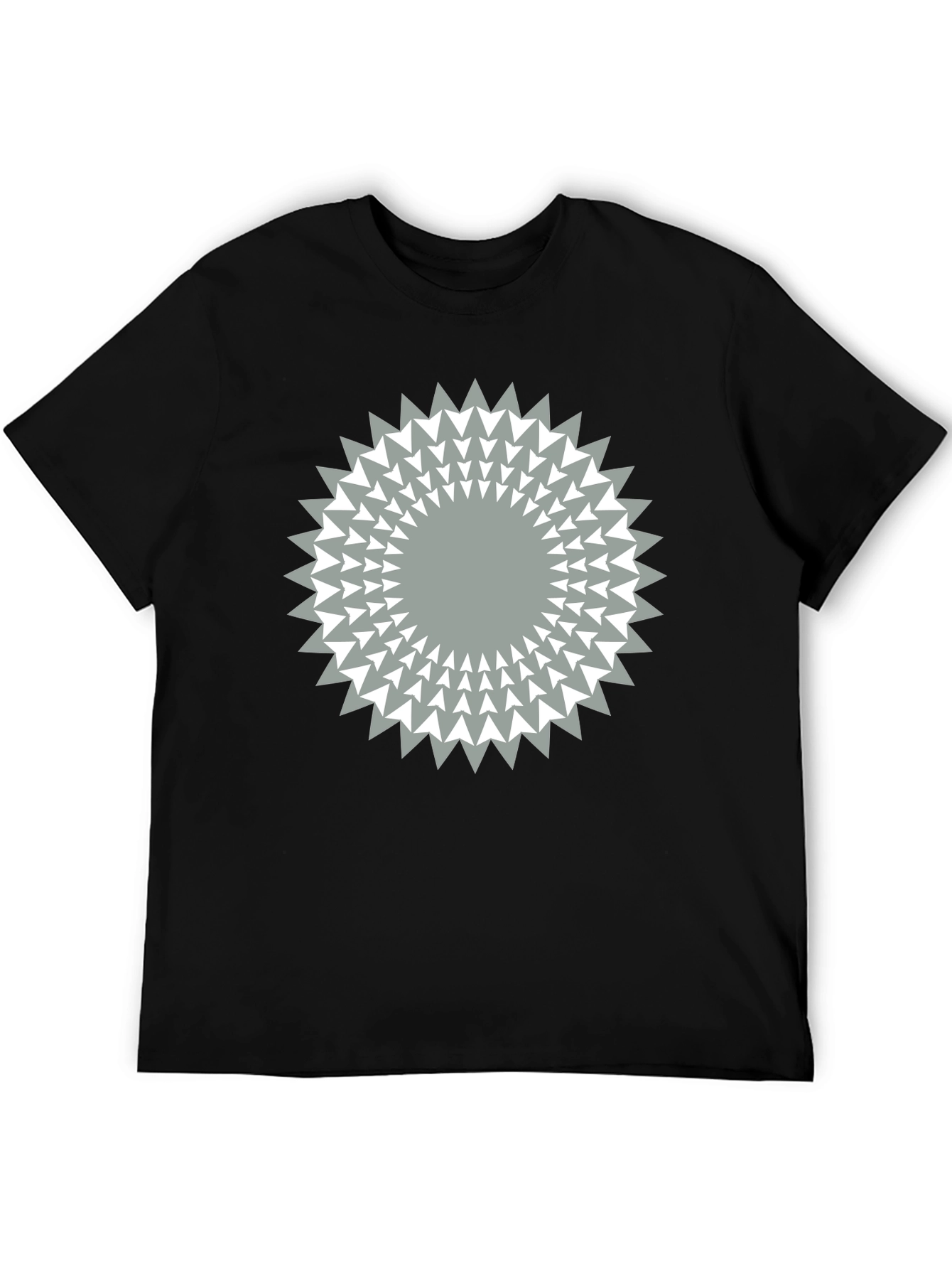Geometric Starburst Graphic Tee - Modern Casual