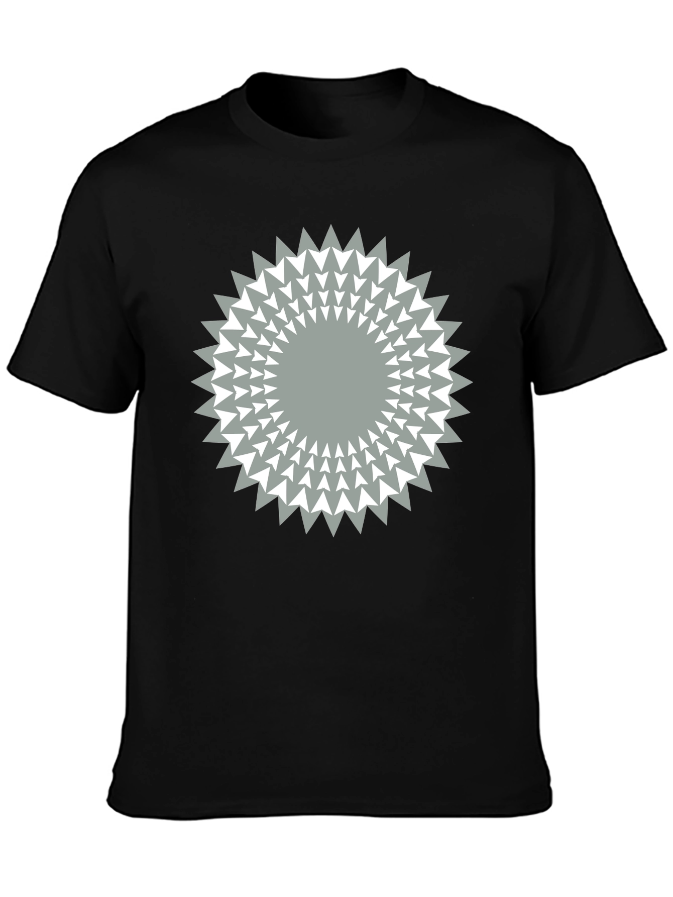 Geometric Starburst Graphic Tee - Modern Casual