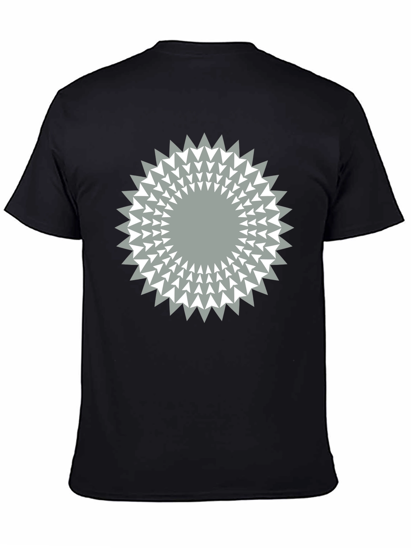 Geometric Starburst Graphic Tee - Modern Casual