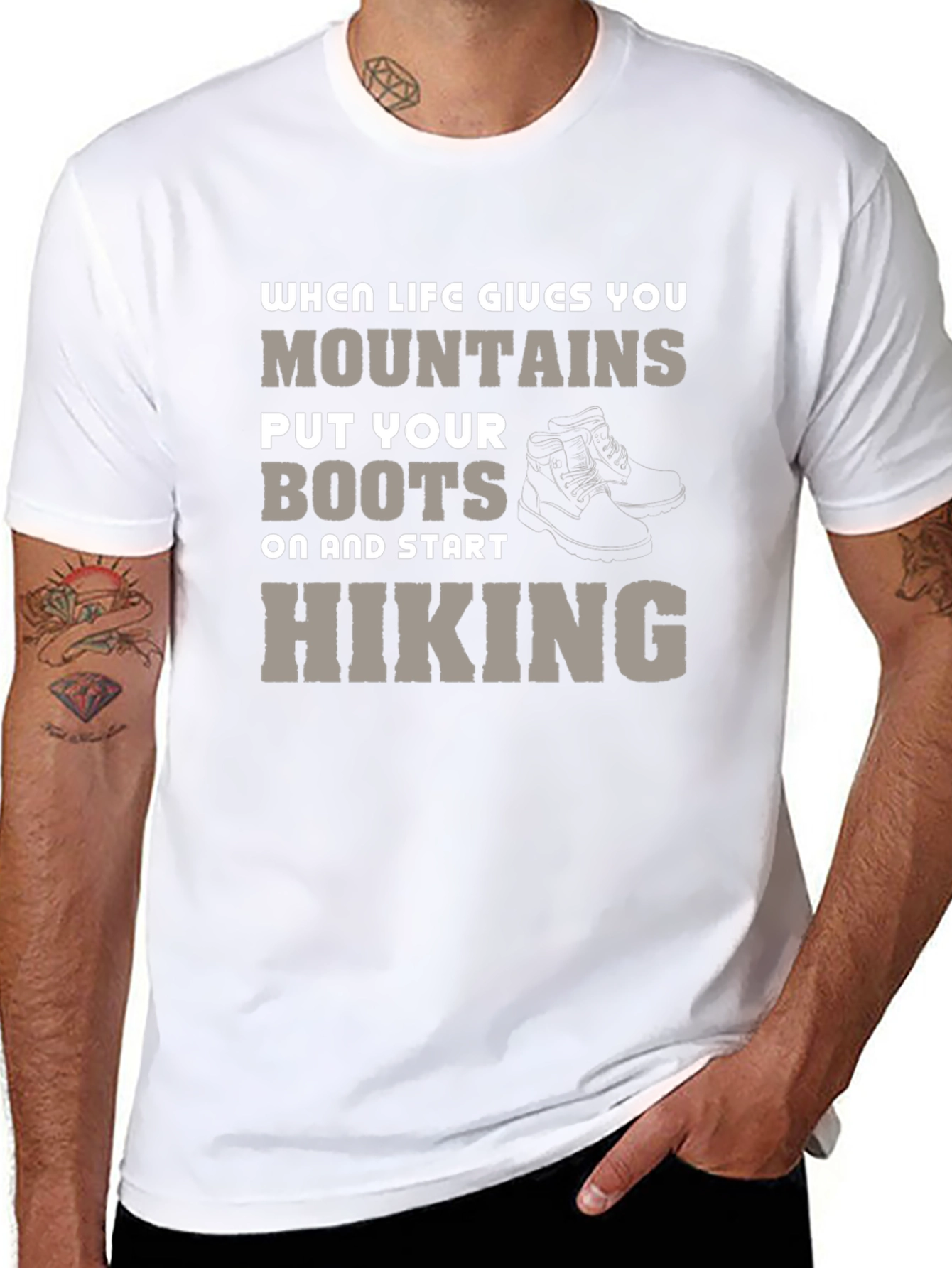 Mountain Hiking T-Shirt - When Life Gives You Mountains