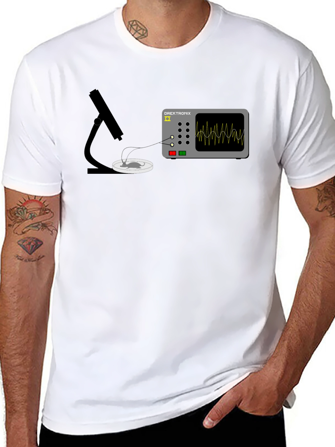 Science Lab T-Shirt - Brain Waves Monitor