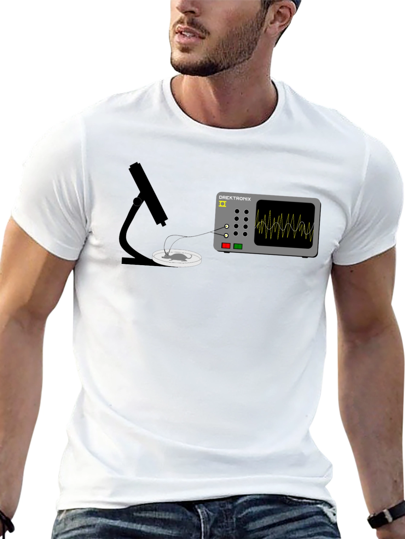 Science Lab T-Shirt - Brain Waves Monitor
