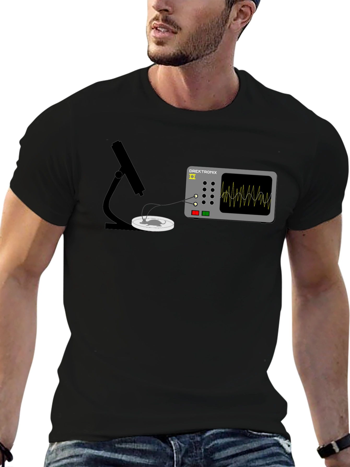 Science Lab T-Shirt - Brain Waves Monitor