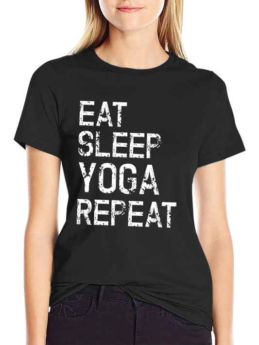 Eat Sleep Yoga Repeat Graphic Tee