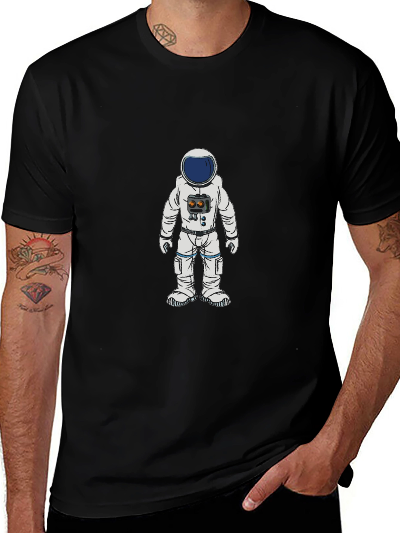 Astronaut Graphic T-Shirt - Classic Black Tee