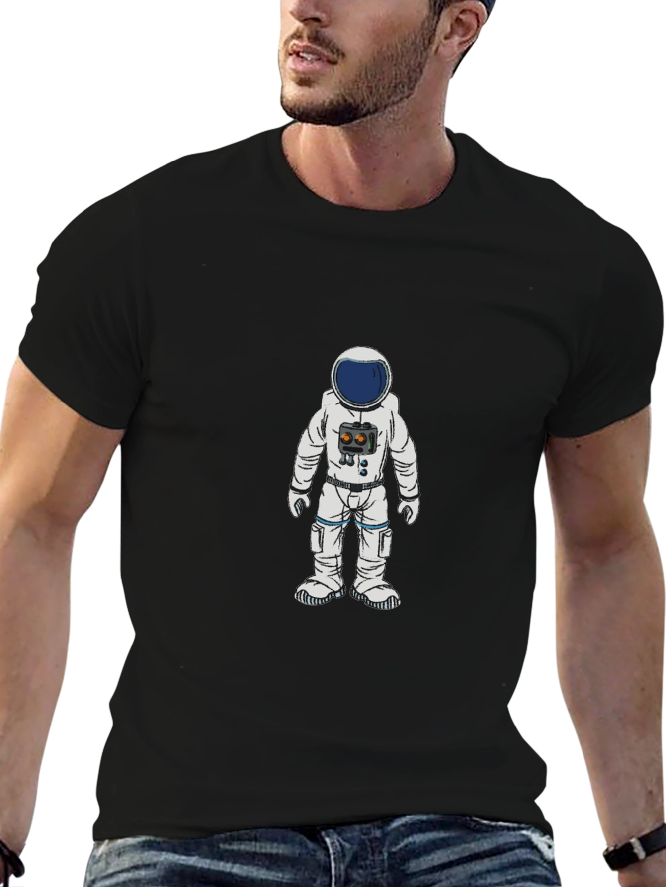 Astronaut Graphic T-Shirt - Classic Black Tee