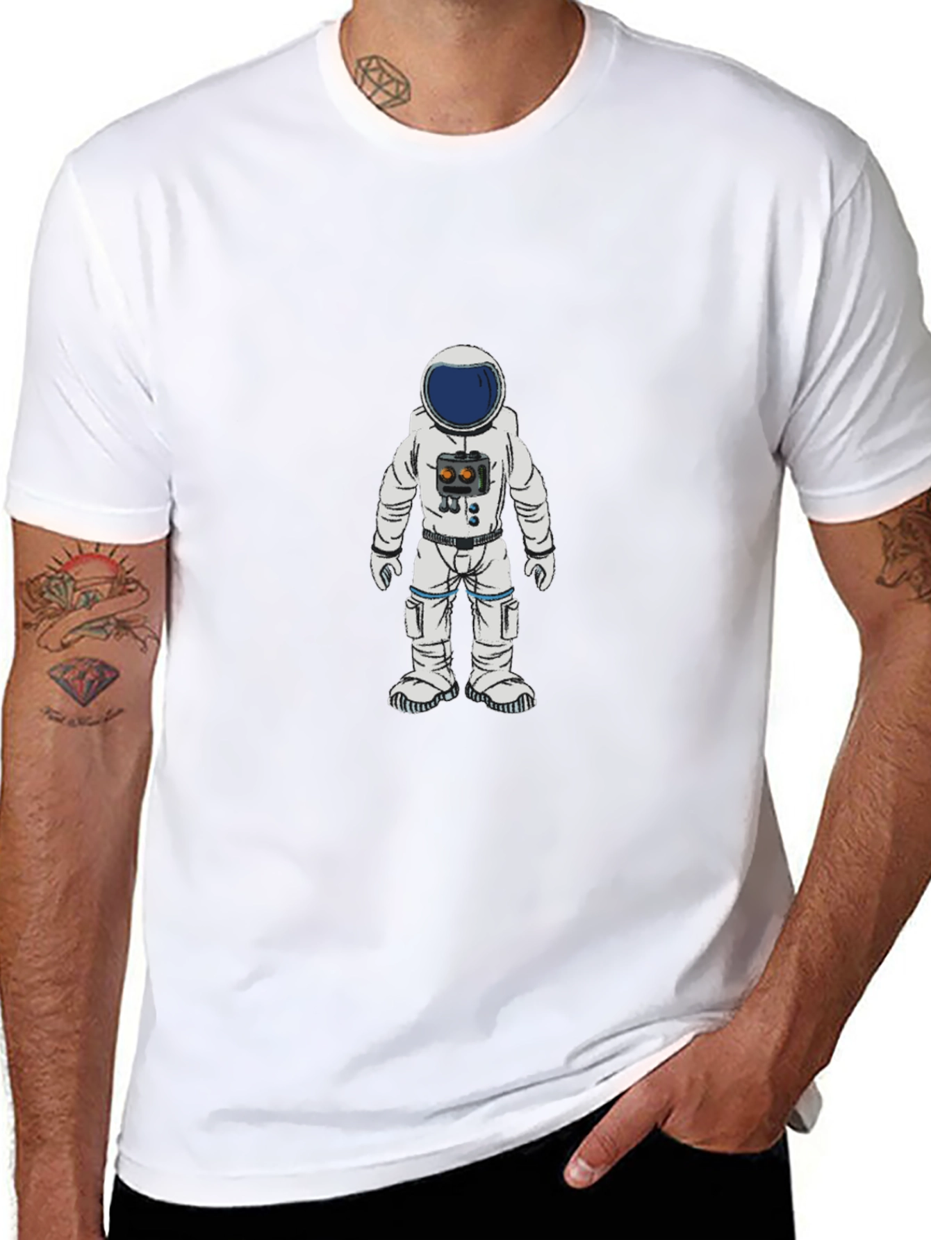 Astronaut Graphic T-Shirt - Classic Black Tee